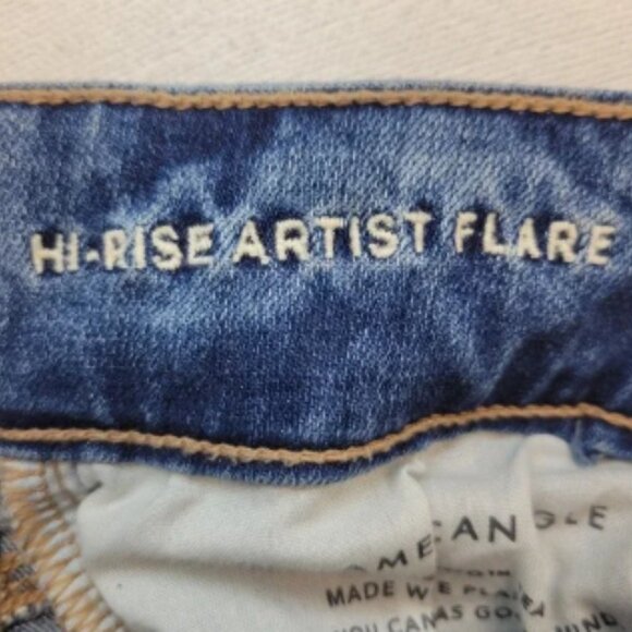 American Eagle Jeans Womens 6 Short Artist Flare High Rise Medium Wash Denim - Picture 6 of 8